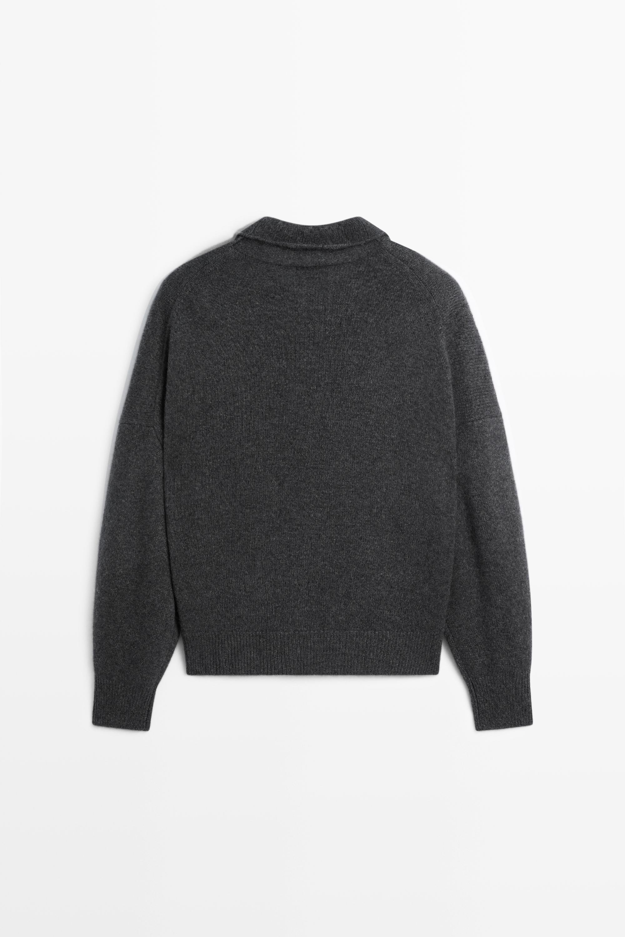 100% cashmere knit polo sweater